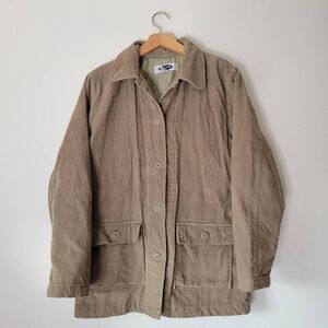 Old Navy Quilted Corduroy Barn Jacket Men’s/Women’s M Tan Workwear Chore Coat Y2